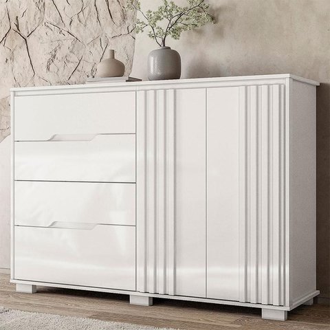 Cômoda Ambiente Texas Branco Brilho - Moval