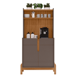 Aparador Buffet Balcão Cozinha Cantinho do Café para Sala de Estar e Jantar com 2 Portas e 2 Gavetas - 3