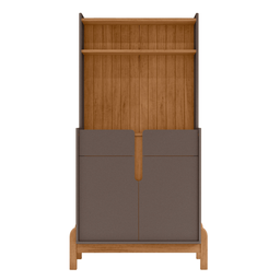 Aparador Buffet Balcão Cozinha Cantinho do Café para Sala de Estar e Jantar com 2 Portas e 2 Gavetas - 7