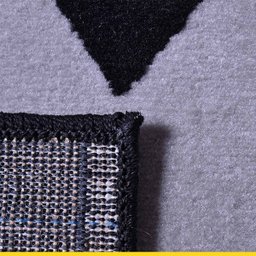 Tapete Zig Zag Retangular para Sala 133 x 190 Cm Reinassance Veludo Preto - ClickLar - 3