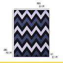Ver imagem 5 de Tapete Zig Zag Retangular para Sala 133 X 190 Cm Reinassance Veludo Preto - Clicklar