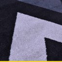 Ver imagem 4 de Tapete Zig Zag Retangular para Sala 133 X 190 Cm Reinassance Veludo Preto - Clicklar