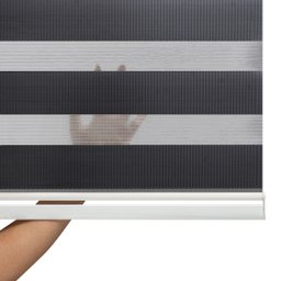 Persiana Rolo Zebra Standard 1,20 X 2,20 Double Vision Preto - 4