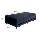 Ver imagem 3 de Cama Box Baú Auxiliar Solteiro Corino Espuma 8cm 45x88x188 Preto