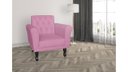 Ver imagem 4 de Kit 2 Poltronas Decorativa Classic Suede Rosa Pés Madeira Mz Decor