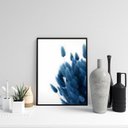 Ver imagem 2 de Quadro Linha Soft Azul - Flores 33x24cm:moldura Preta