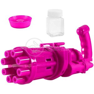 Máquina Elétrica Tiktok Lança Bolhas Rosa