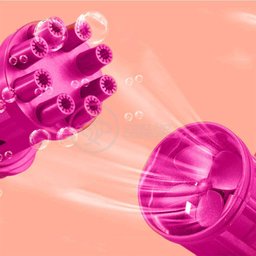 Máquina Elétrica Tiktok Lança Bolhas Rosa - 3