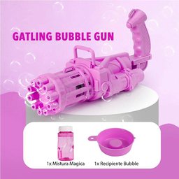Máquina Elétrica Tiktok Lança Bolhas Rosa - 5