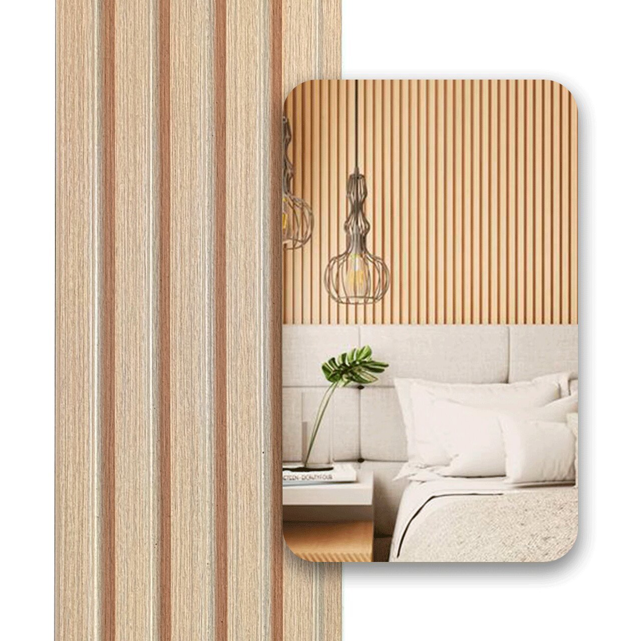 Painel Ripado Wpc Interno Low Cor: Freijó Liso 2,90m X 15cm (0,43m²) - 2