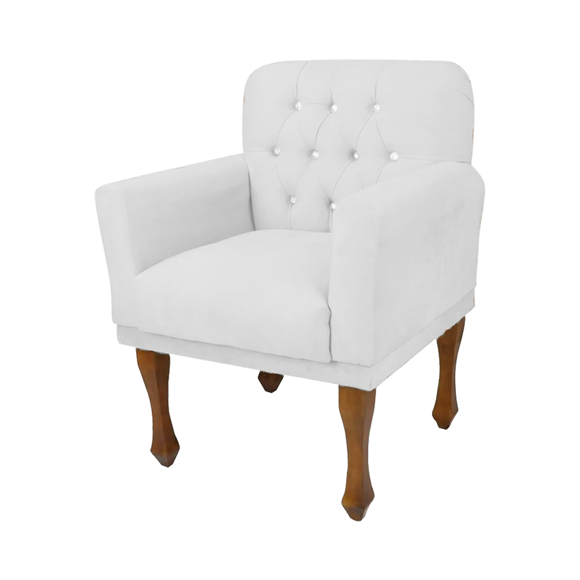 Cadeira Poltrona Estofada Para Sala de Espera Anitta Corano Branco DL Decor - 2