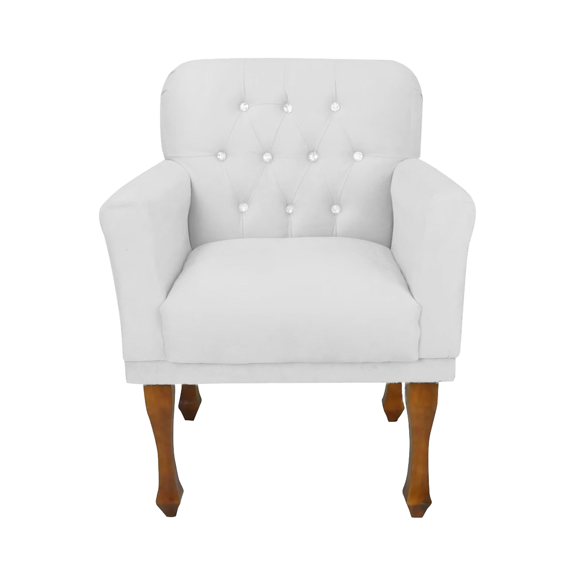Cadeira Poltrona Estofada Para Sala de Espera Anitta Corano Branco DL Decor - 1