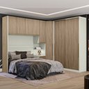 Ver imagem 1 de Guarda-roupa Casal Modulado Seletto 8 Portas 6 Gavetas Me23 Areia/jequitibá - Henn