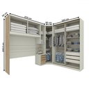 Ver imagem 4 de Guarda-roupa Casal Modulado Seletto 8 Portas 6 Gavetas Me23 Areia/jequitibá - Henn