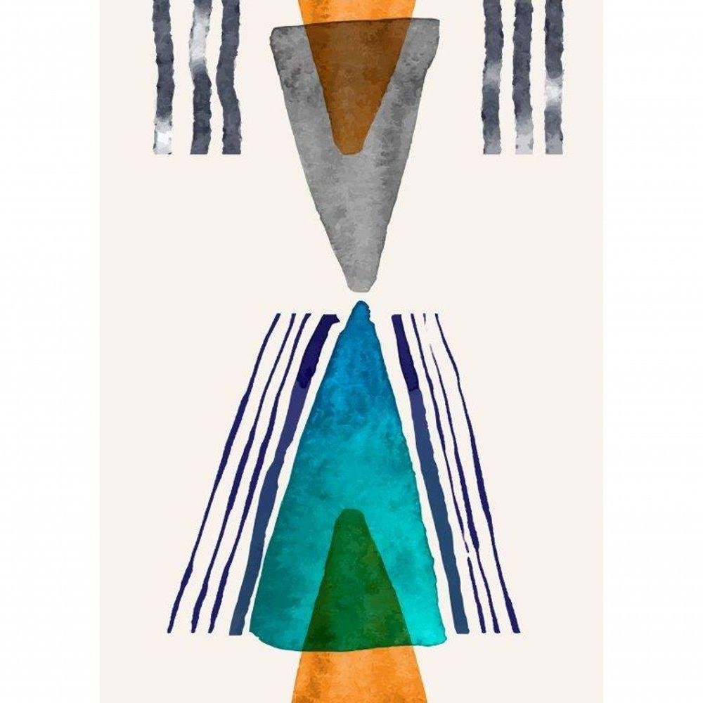 Kit com 3 Quadros Arte Abstrata em Lona Tamanho:60x90cm - 3