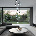 Ver imagem 5 de Lustre para Sala Cúpula Fumê 16 Lâmpadas Pé Direito Alto