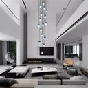 Ver mais imagens de Lustre para Sala Cúpula Fumê 16 Lâmpadas Pé Direito Alto