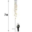 Ver imagem 3 de Lustre para Sala Cúpula Fumê 16 Lâmpadas Pé Direito Alto