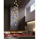 Ver imagem 2 de Lustre para Sala Cúpula Fumê 16 Lâmpadas Pé Direito Alto