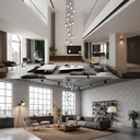 Ver imagem 6 de Lustre para Sala Cúpula Fumê 16 Lâmpadas Pé Direito Alto