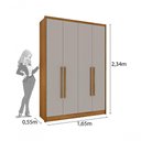 Ver imagem 3 de Guarda Roupa Dinamarca 4 Portas Tcil