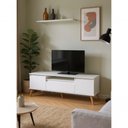 Ver imagem 5 de Rack para TV 180cm MDF com Prateleira Basculante Branco On Móveis