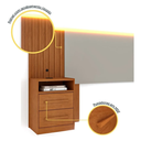 Ver imagem 7 de Cabeceira Barcelona Box Casal Ripada com LED e USB - Tcil