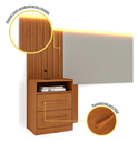 Ver imagem 7 de Cabeceira Barcelona Box Casal Ripada com LED e USB - Tcil