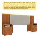 Ver imagem 3 de Cabeceira Barcelona Box Casal Ripada com LED e USB - Tcil