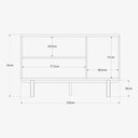 Ver imagem 7 de Aparador Buffet 3 Portas Bordas Arredondadas Pés Madeira 1,20cm Catar - Tauari/Off White