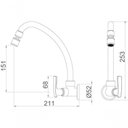 Ver imagem 3 de Torneira para Cozinha de Parede com Bica Móvel One Cromado 1/2