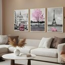 Ver mais imagens de Kit 3 Quadros Paris França Moldura:branca