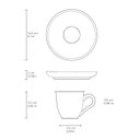 Ver imagem 4 de Conjunto 6 Xícaras de Chá com Pires Stoneware Bio Sereno 210ml Porto Brasil