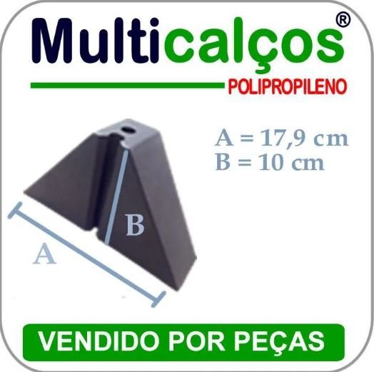 Calço para telha trapézio T 100 2 furos Kit 10 Peça(s) Multicap Calços Branco - 2