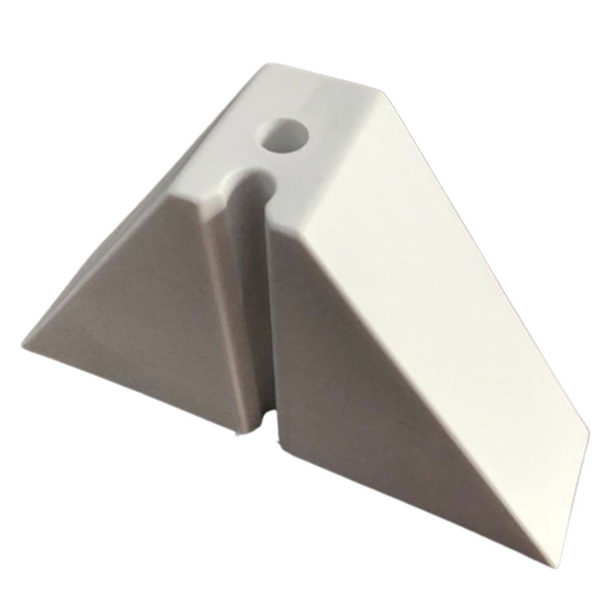 Calço para telha trapézio T 100 2 furos Kit 10 Peça(s) Multicap Calços Branco - 1