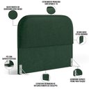 Ver imagem 4 de Cabeceira Cama Box Queen 160cm Orgânica Lanna W01 Couríssimo Verde - Lyam Decor