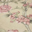 Ver imagem 3 de Papel de Parede Floral com Pássaros Bege e Rosa Vinilico Lavável+ Cola Inclusa