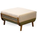 Ver imagem 1 de Puff Blendi Ozki Madeira Eucalipto Cedro Tecido Composê Cinza e Verde Corda Redonda Verde