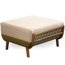 Ver imagem 2 de Puff Blendi Ozki Madeira Eucalipto Cedro Tecido Composê Cinza e Verde Corda Redonda Verde