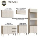 Ver imagem 3 de Cozinha Modulada Americana 5 Peças Greta Crema Megasul