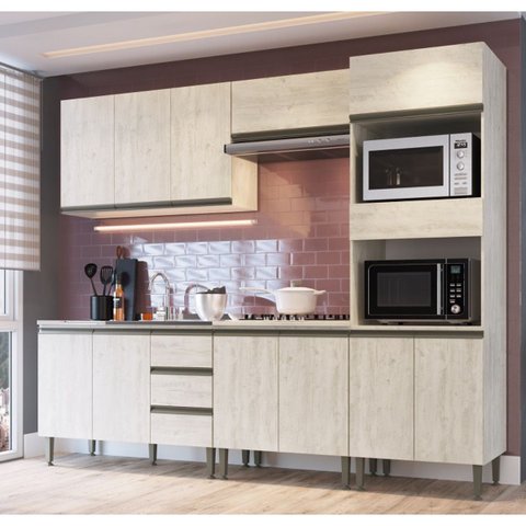 Cozinha Modulada Americana 5 Peças Greta Crema Megasul