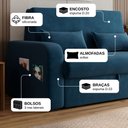 Ver mais imagens de Sofá Cama 2 Lugares Compacto com Baú 140 Larg Lady Day Matrix