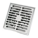 Ver imagem 6 de Ralo Click 10X10 Aço Inox Kit 20 Uni Box Banheiro Cozinha Lavabo Anti Odor Inseto Escoamento Rapido 