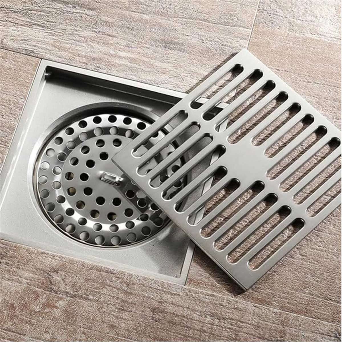 Ralo Click 10X10 Aço Inox Kit 20 Uni Box Banheiro Cozinha Lavabo Anti Odor Inseto Escoamento Rapido  - 3