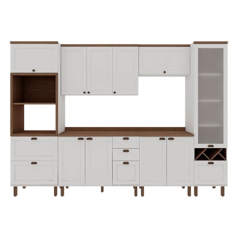 Cozinha Completa 8pçs 10pts 6gav Iluminata Branco/ebano