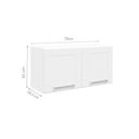 Ver imagem 6 de Cozinha Modulada Completa Múltipla 4 Peças (2 Armários + 1 Balcão + 1 Paneleiro) C4P78 Branco/Preto