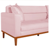 Sofá Living 2 Lugares 200cm Viena Sala de Estar Recepção Suede Rosa Bebe - Incasa Decor - 4