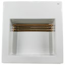 Ver imagem 2 de Cuba de Sobrepor Quadrada com Grelha e Válvula Oculta 42,5x41cm Branco Red Gold - L.1042.gl.rd.17