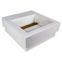 Ver imagem 1 de Cuba de Sobrepor Quadrada com Grelha e Válvula Oculta 42,5x41cm Branco Red Gold - L.1042.gl.rd.17