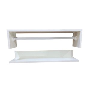 Kit 2 Peças Prateleira Porta Fralda Organizadora Resistente Simples Suporte Quarto Bebê 80cm